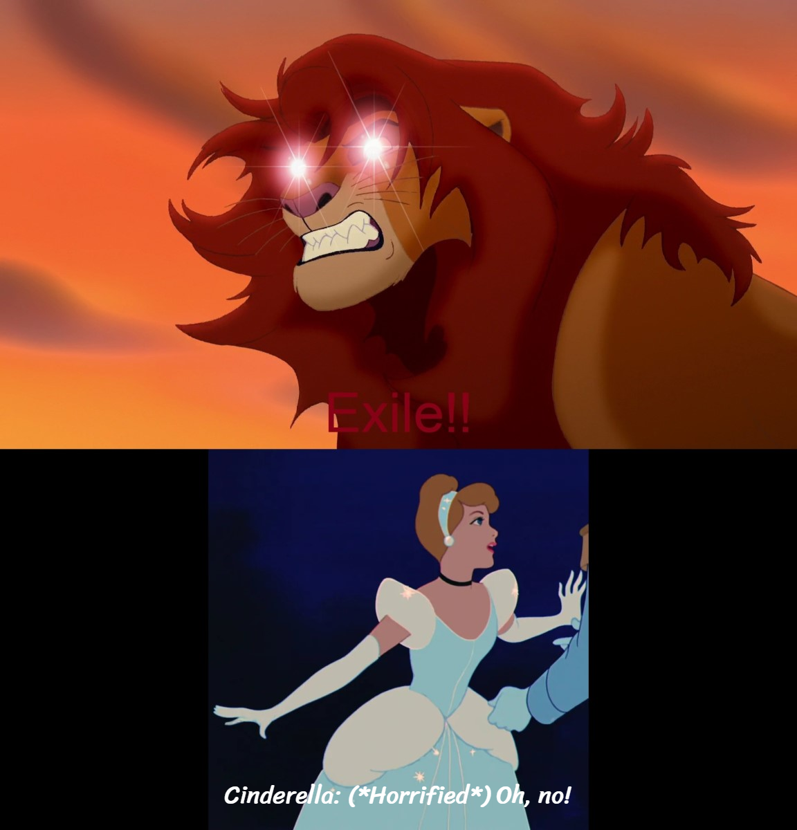 Simba Getting Exiled Simba exiles Cinderella by Lady66647 on DeviantArt
