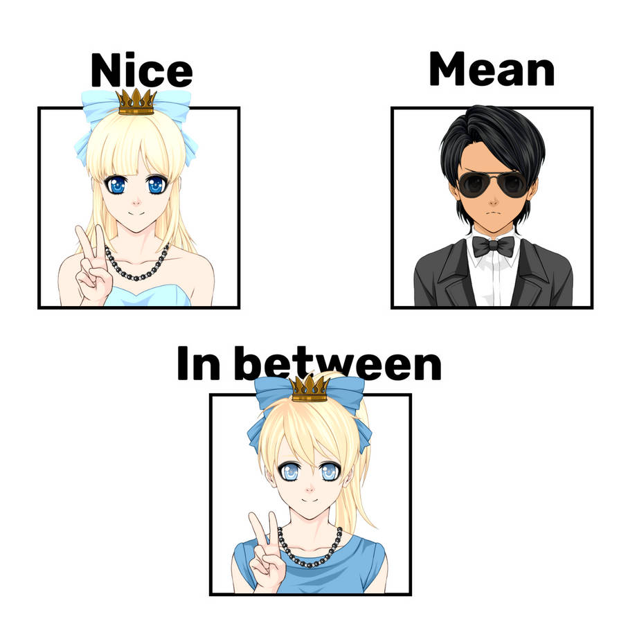 Between Meme Nice Mean and In between meme template by Georgiacatcrimson on DeviantArt
