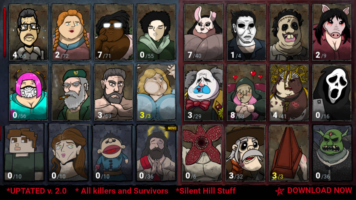 Dead By Daylight Custom Character Portraits v. 2.0 by JohnDrawFatties
