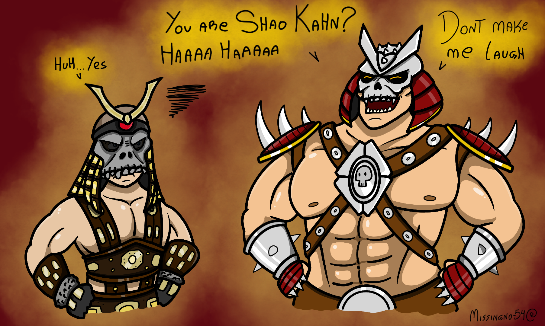 Mk2 Shao Kahn meets Mk: Annihilation Shao Kahn by JohnDrawFatties