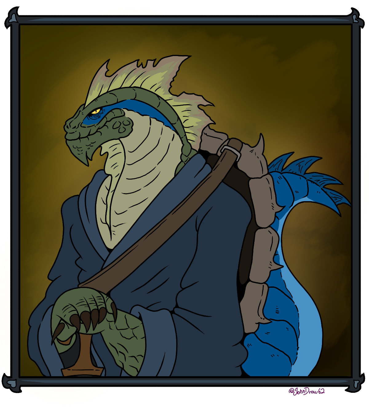 COMM: DnD Lizard folk by JohnDrawFatties on DeviantArt