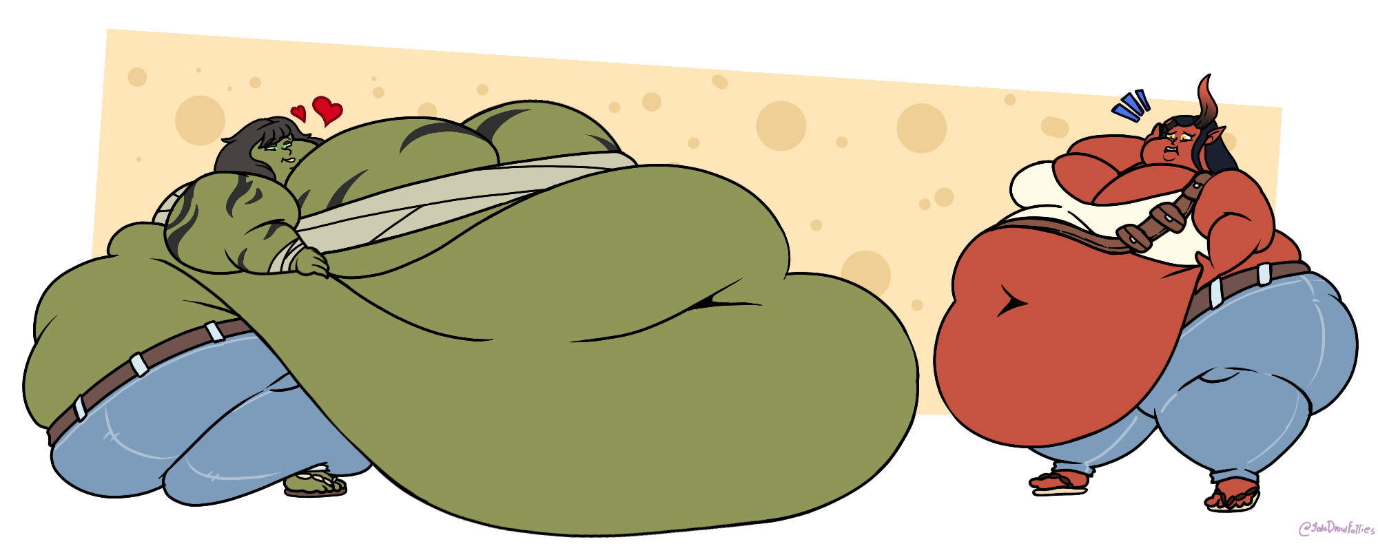 Commoddity Fat COMM: Dungeons and Fatties by JohnDrawFatties on DeviantArt