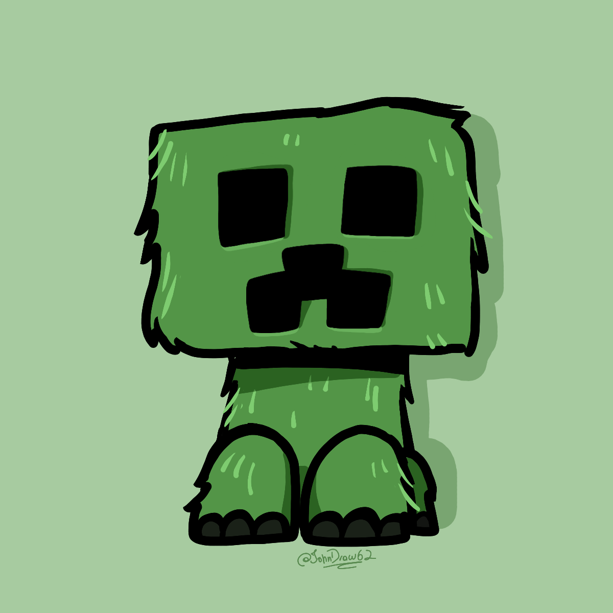 Creeper Inverted Colours Creeper by JohnDrawFatties on DeviantArt