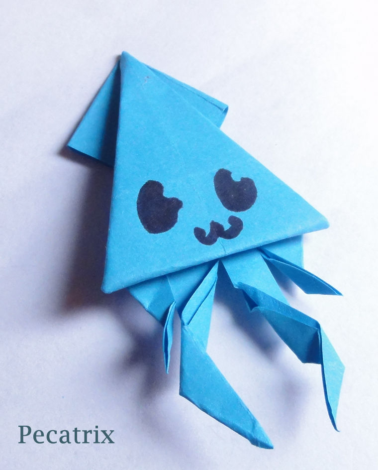 pix Origami Things To Make With Sticky Notes blue sticky note origami squid by