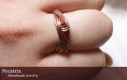 Knotted Copper Ring