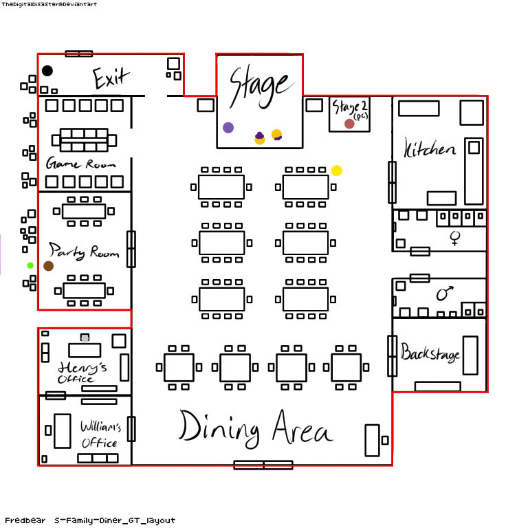 Fredbears Family Diner (GT/TAS building layout) by TheDigitalDisaster ...