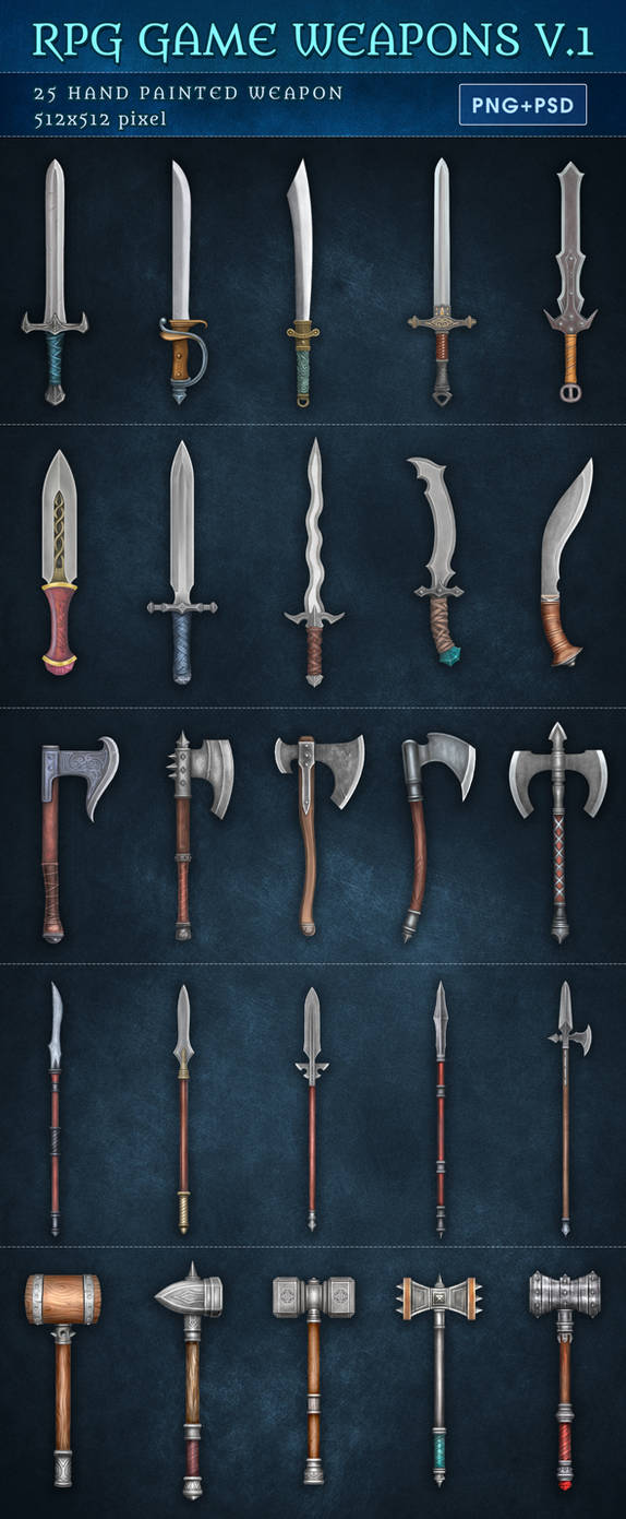 Rpg-game-weapons-v1-sunum by sefikyilmaz on DeviantArt