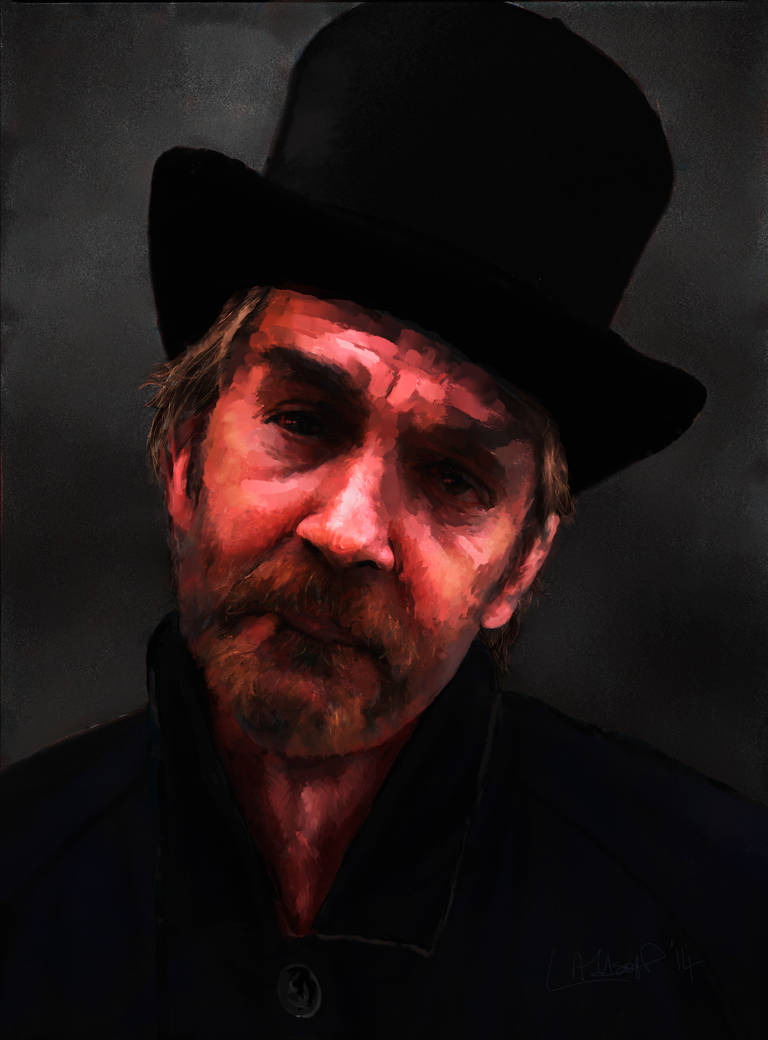 Down-and-out guy in a top hat by Les-Allsopp