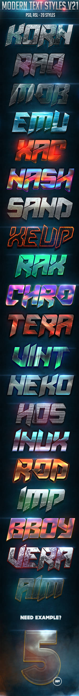 Modern Text Styles V21 by sharonovKira on DeviantArt