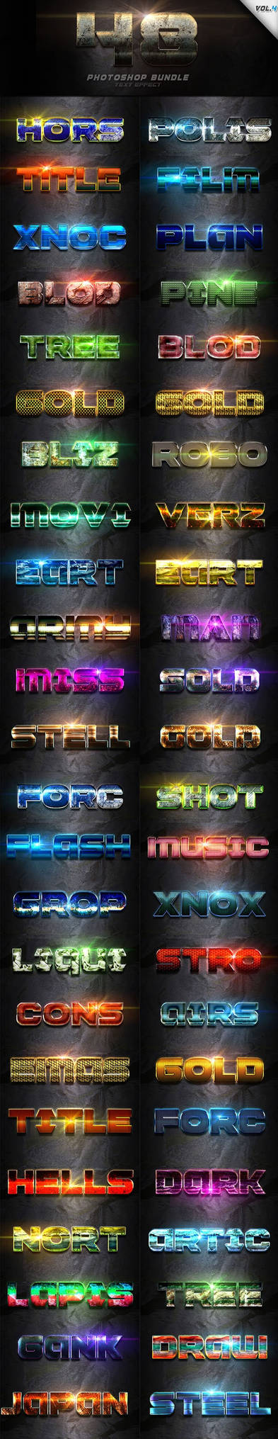48 Text Effect Bundle Vol 4 by sharonovKira on DeviantArt