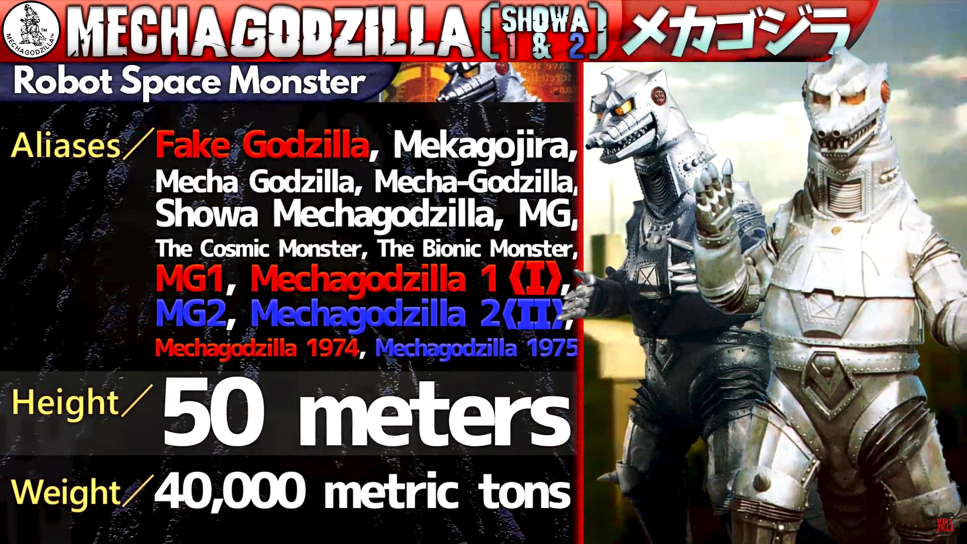 Mechagodzilla  Wikizilla, the kaiju encyclopedia