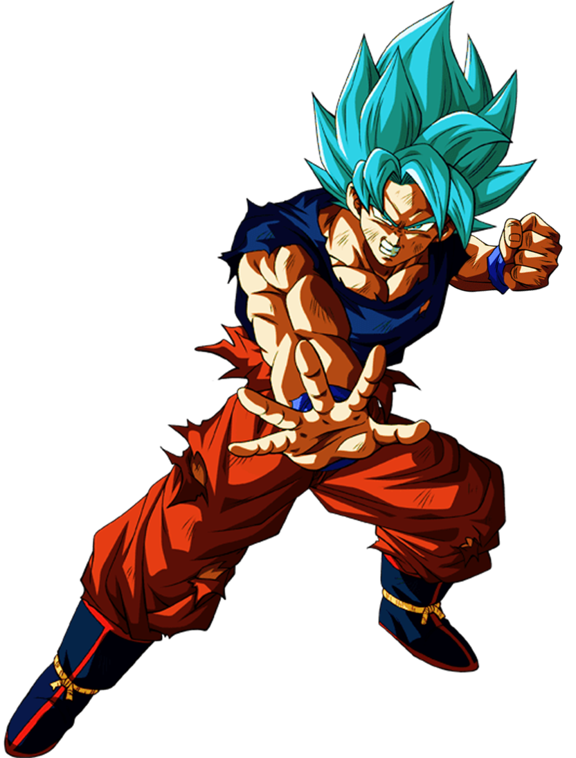 Super Saiyan Blue Goku Dokkan Battle Render 3 By Princeofdbzgames On