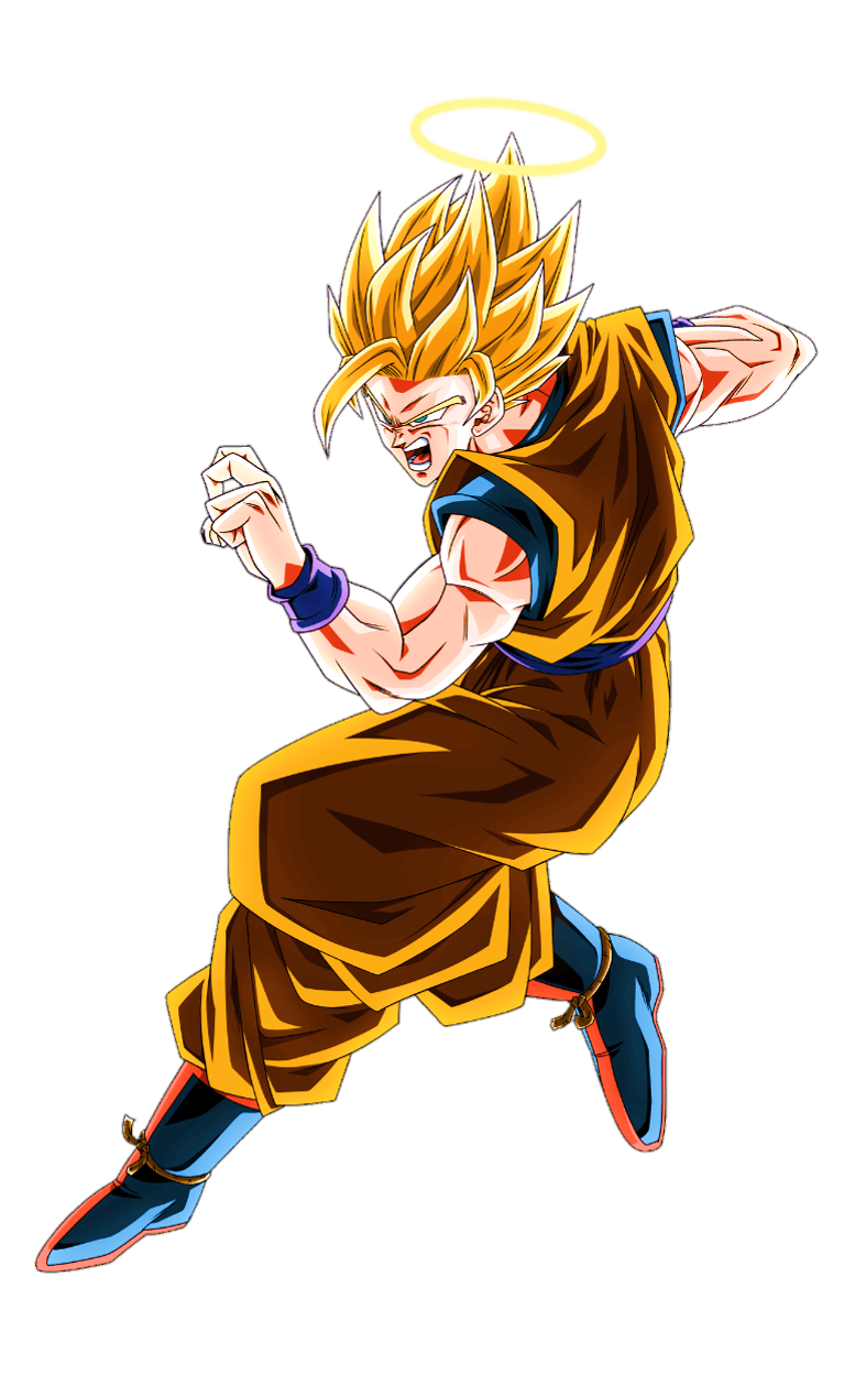 Super Saiyan 2 Angel Goku Custom Dokkan Render By Princeofdbzgames On