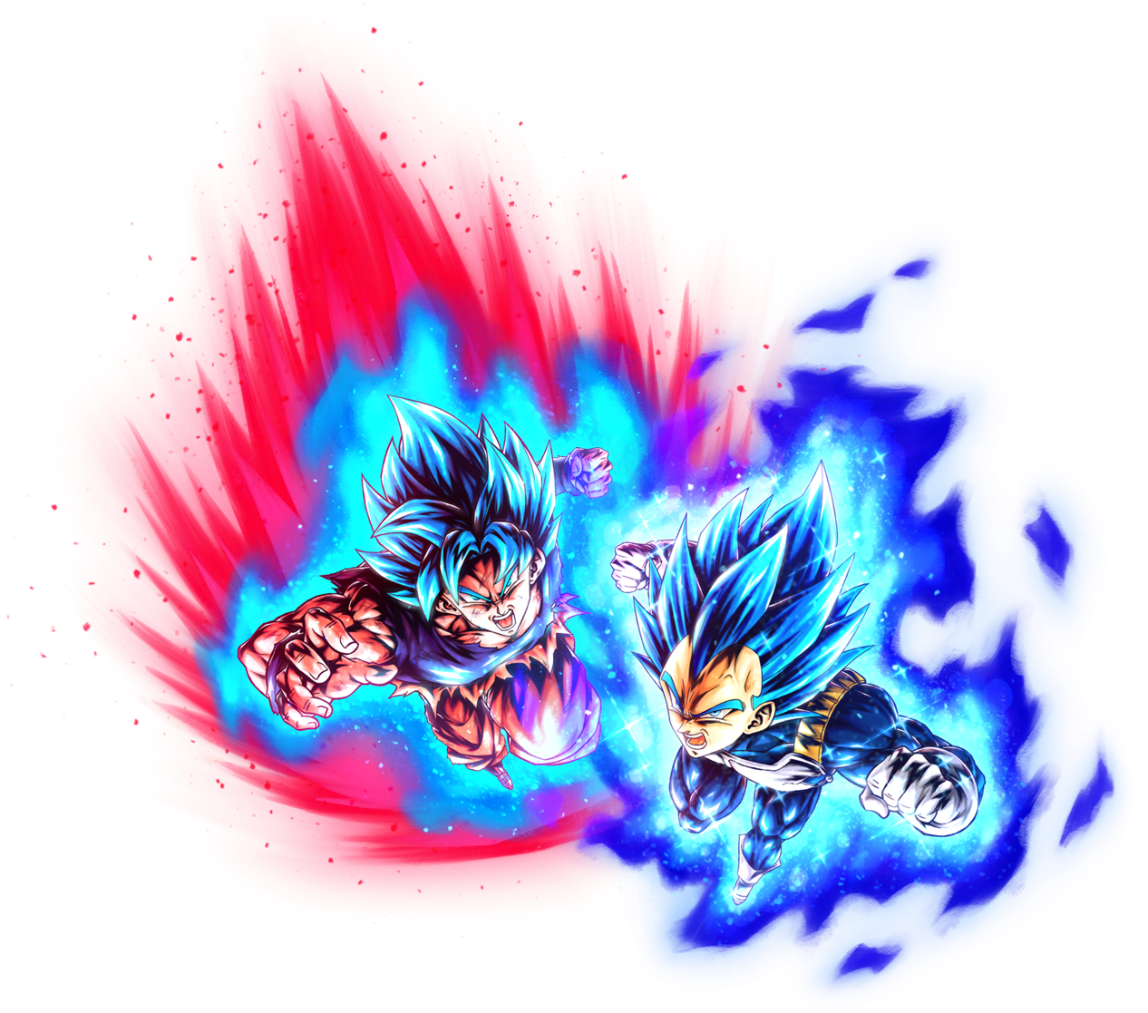 Goku and Vegta Blue Kaioken Evolution Greeting Card by Johann36