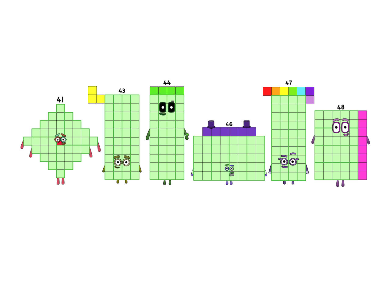 Numberblocks Sets - 40s by FI0ren on DeviantArt