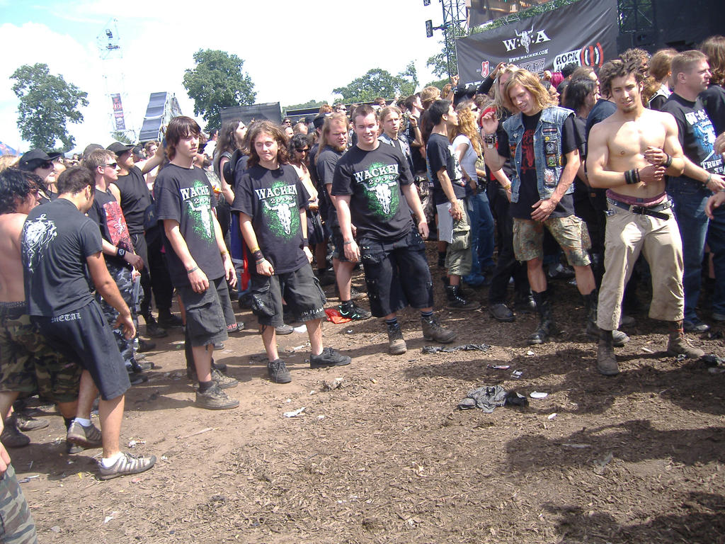 Empty circle pit at Wacken Festival 2008