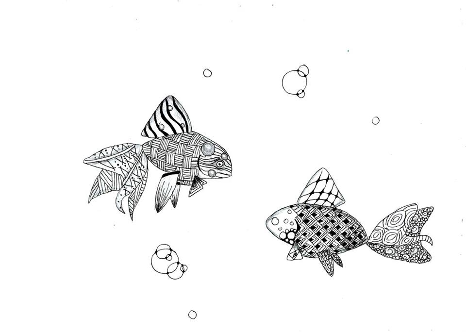 Zentangle fishes