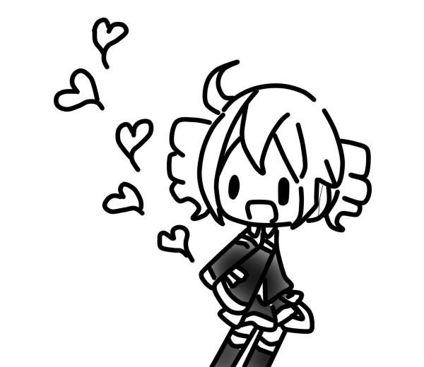 Funyan Kasane Teto Chibi Heart Cute by funyan-lineart on DeviantArt