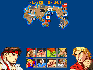 Street Fighter Remake Select Screen