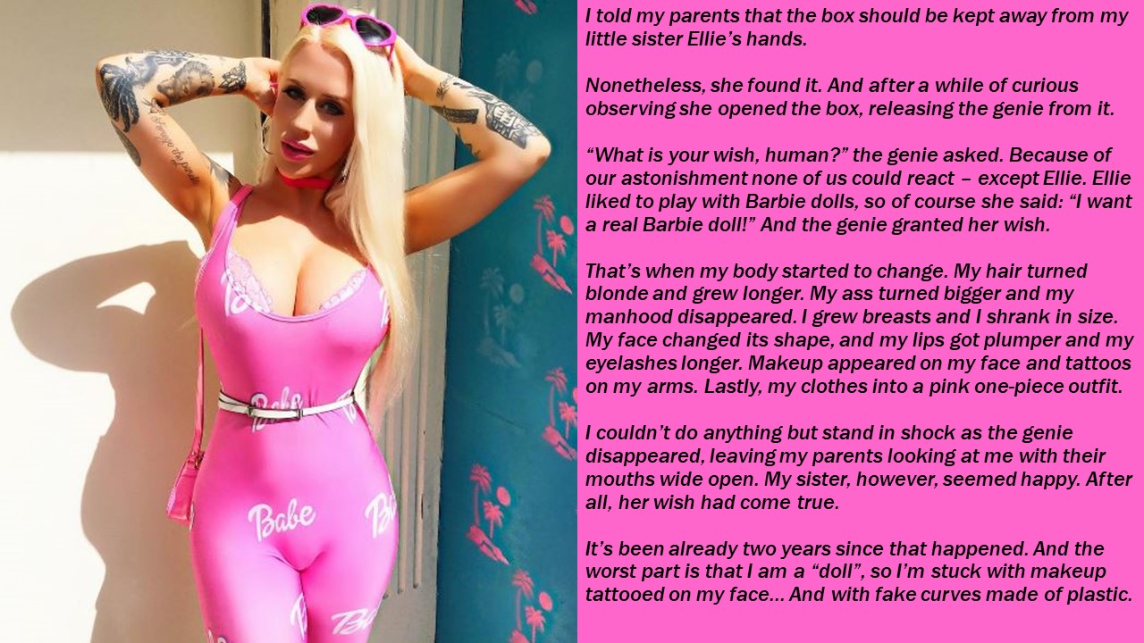 I'm A Barbie Girl... (TG Caption)