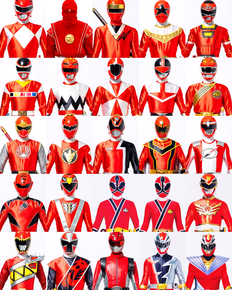 Red Ranger Builds 25 Red Rangers by KhomIx on DeviantArt