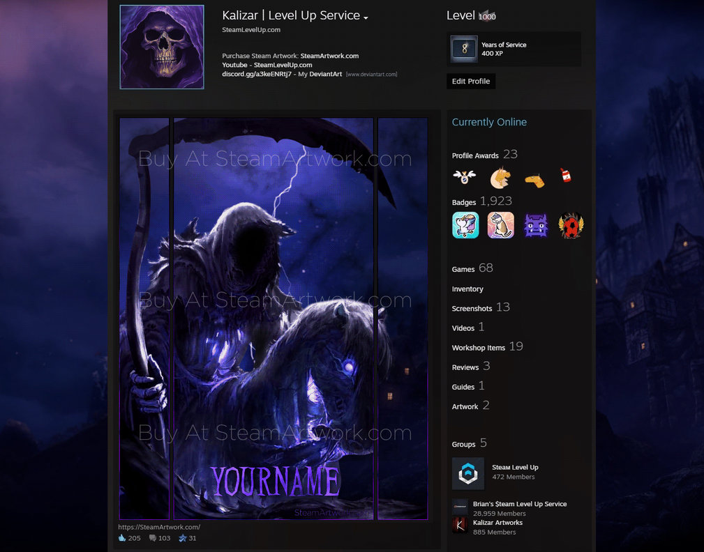 Steam Rip Reaper Grim Reaper Rider - Steam Artwork Design by KalizarArt on DeviantArt