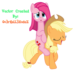 V03 - Pinkie Pie Over AppleJack (HD Vector)