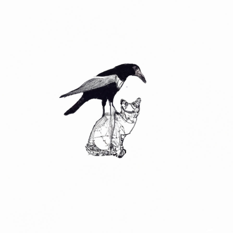 Crow and Cat Tattoo Design by FireClaw39 on DeviantArt