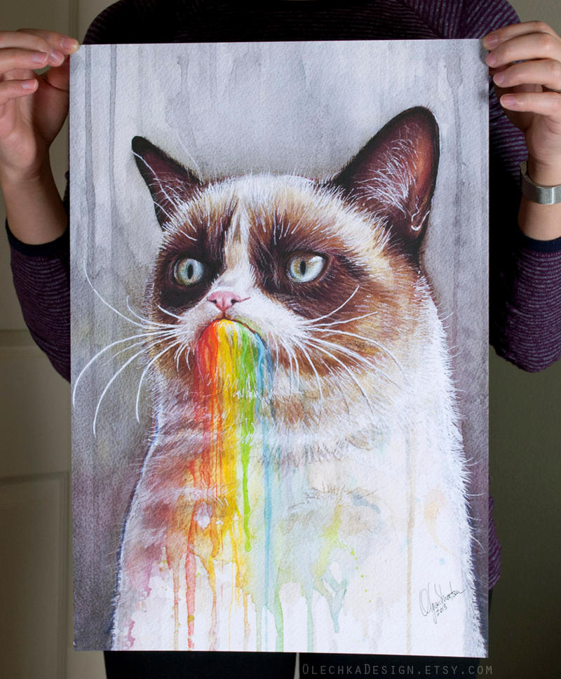 Grumpy Cat Art Print