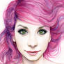 Girl with Magenta Hair