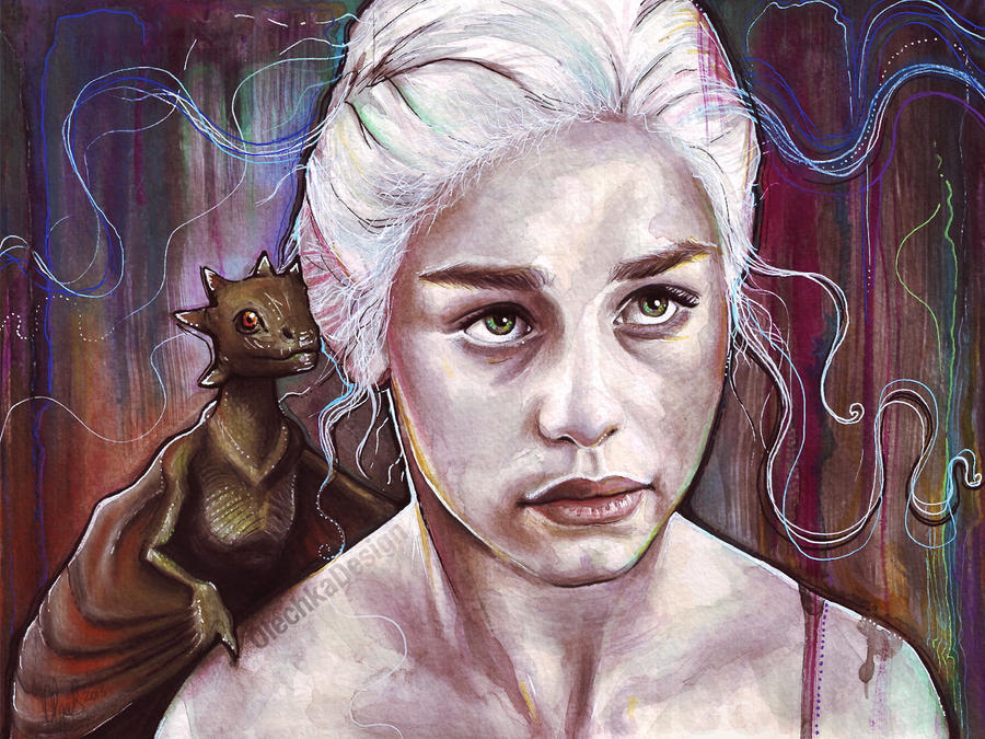 Daenerys Targaryen Dragon Painting Game of Thrones