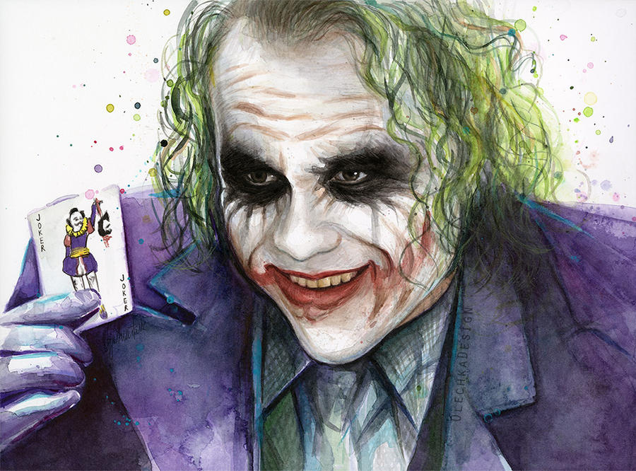 The Joker, Watercolor Batman Fan Art by Olechka01 on DeviantArt