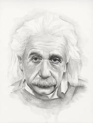 Albert Einstein Watercolor Portrait