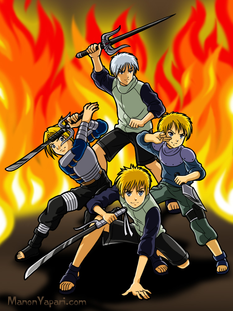 The Four Ninjas by manony on DeviantArt