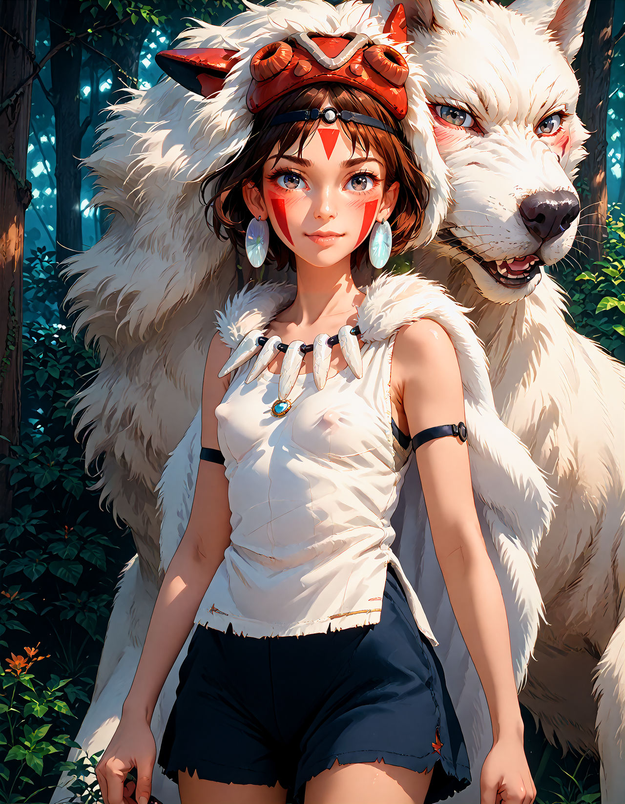 Princess Mononoke And Her White Wolf By Den1ART On DeviantArt princess-mononoke-and-her-white-wolf-by-den1art-on-deviantart