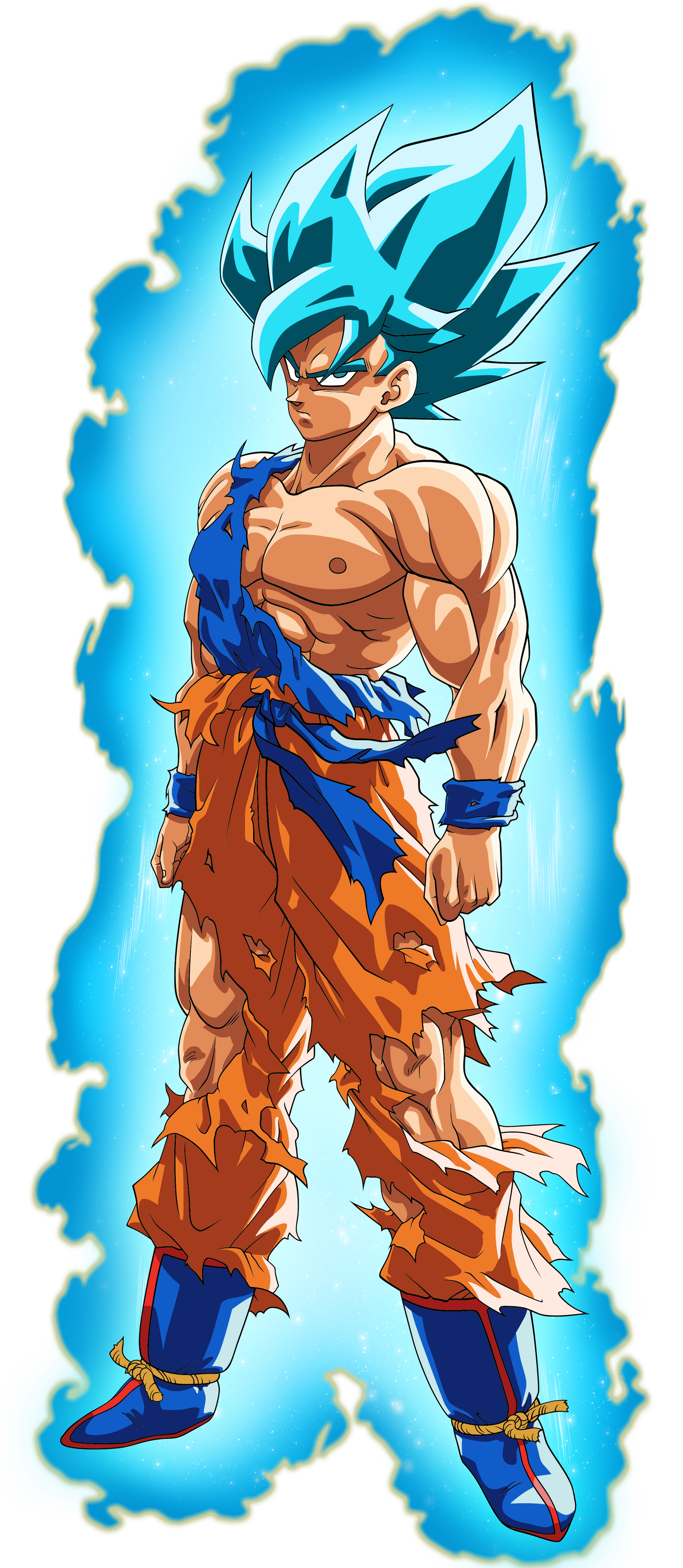 Super Saiyan Blue Goku - Colored (Dragon Ball Supe by Tsukasa112