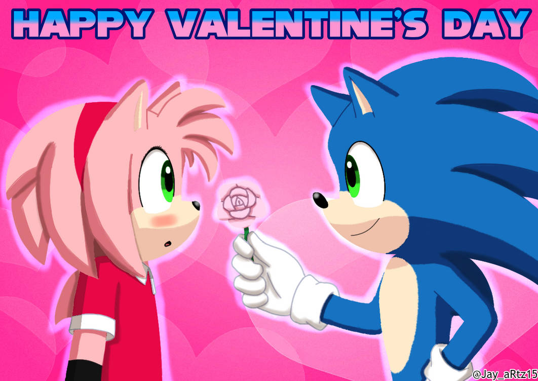 Happy valentine's day - Sonamy Fanart 💖 : r/SonicTheHedgehog