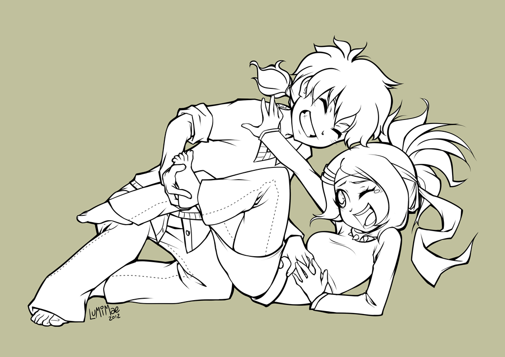 Tickle fight by lumi-mae