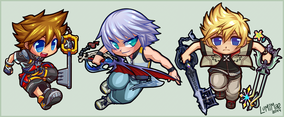 Kingdom Hearts chibis by lumi-mae