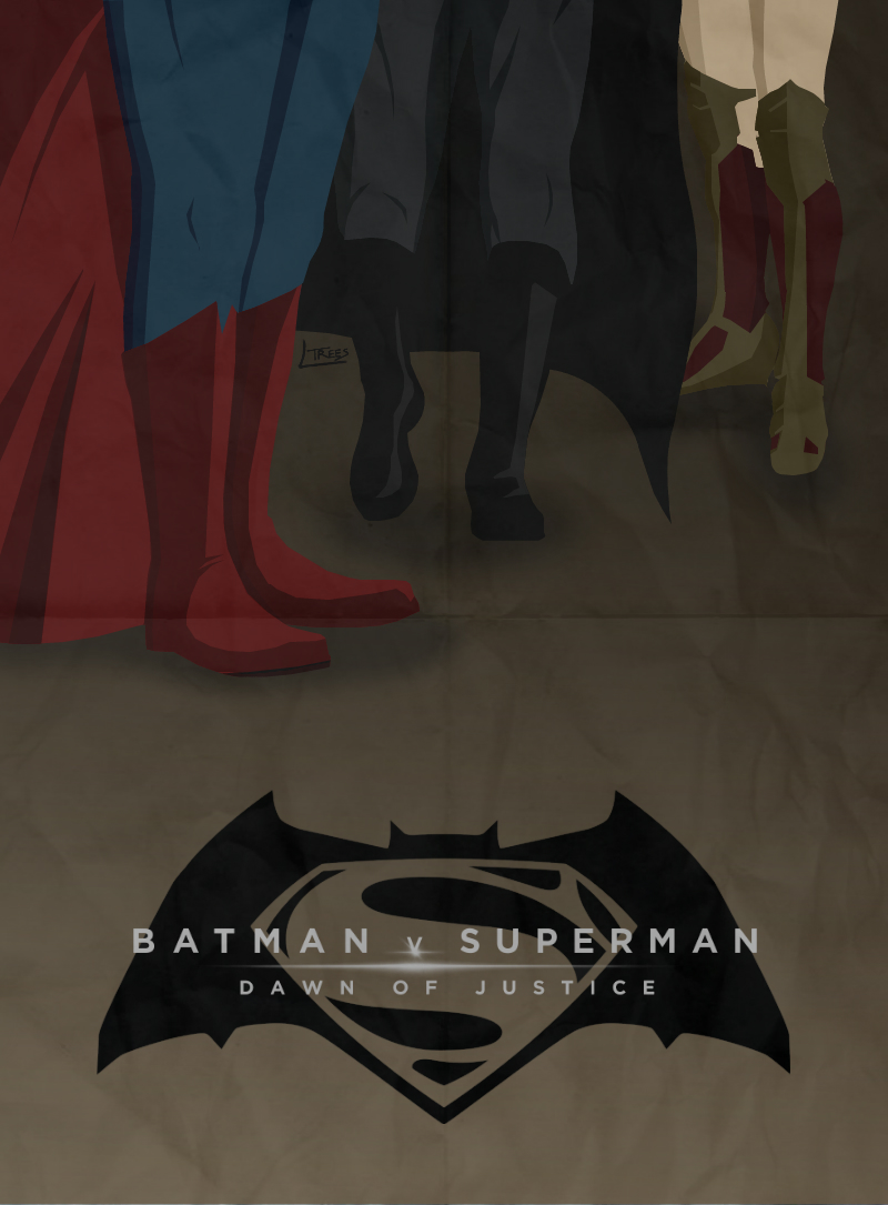 Batman v Superman Retro Poster