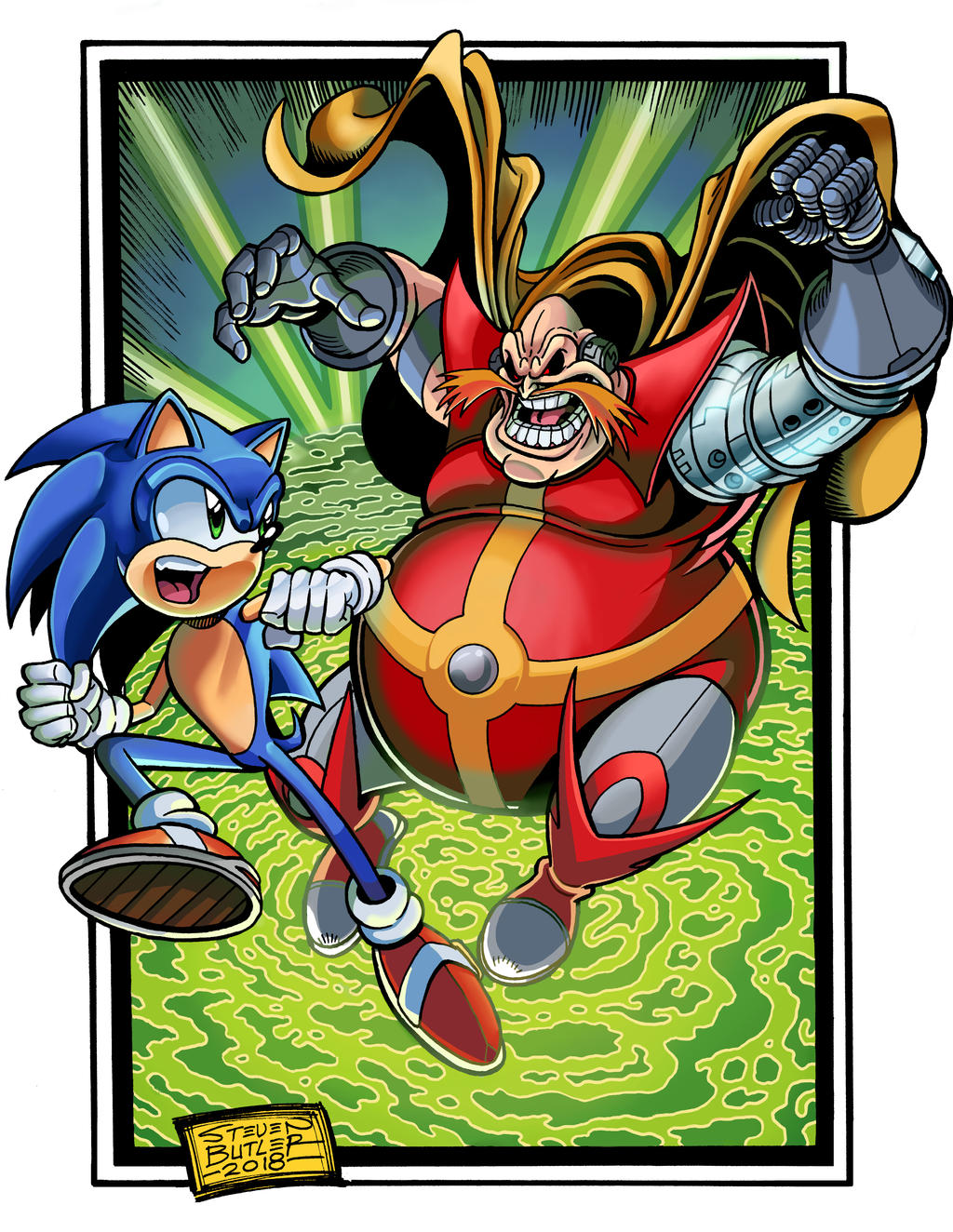 Colorist Sample 4 Sonic vs Robotnik by KikiFlamer on ...