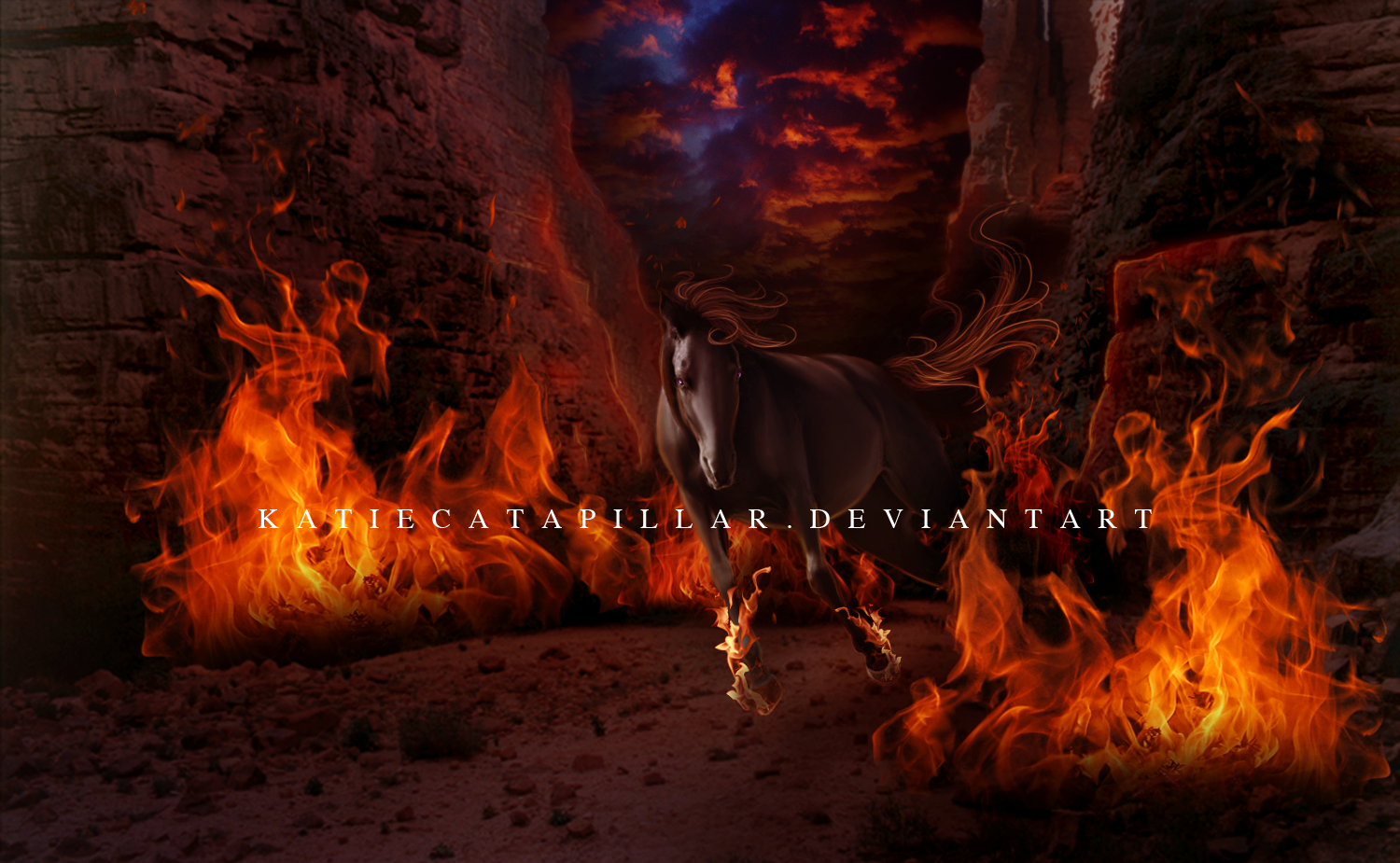 ESCAPING THE INFERNO by katiecatapillar
