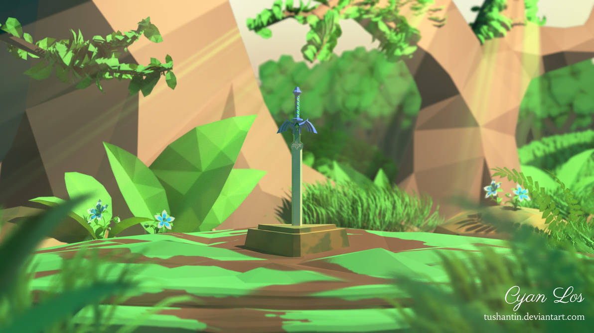 Low-Poly Master Sword (Breath Of The Wild) by tushantin