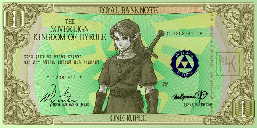 One Rupee Hylian Banknote