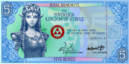 Five Rupee Hylian Banknote