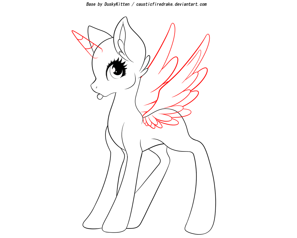 MLP Base Basic Pose by causticfiredrake on DeviantArt