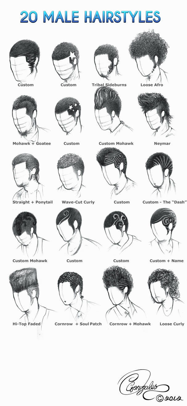 20 Male Hairstyles by gunzy1 on DeviantArt