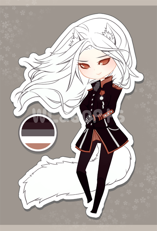 white fox military adoptable - CLOSED