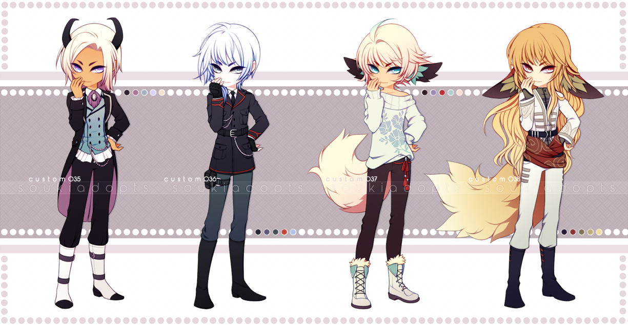 custom adoptables #35 - 38