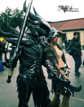 Cosplay Dovahkiin Daedric full armor from Skyrim